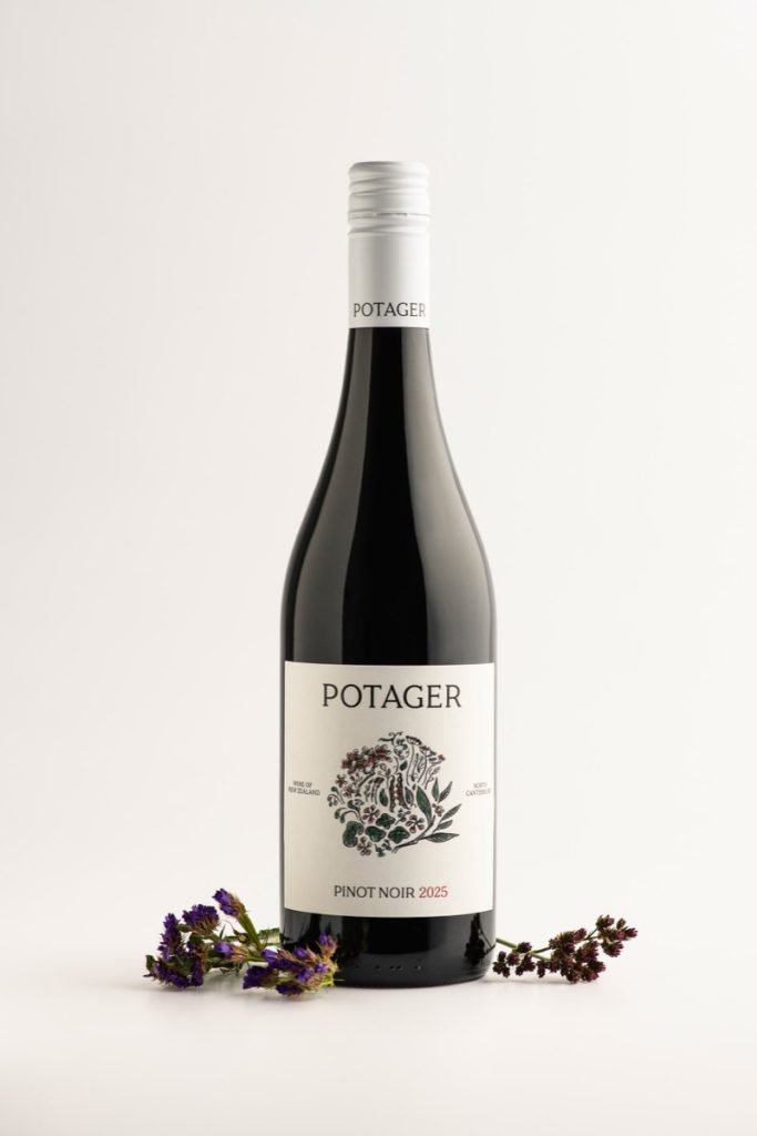 Bottle of Potager Pinot Noir 2025, North Canterbury wine